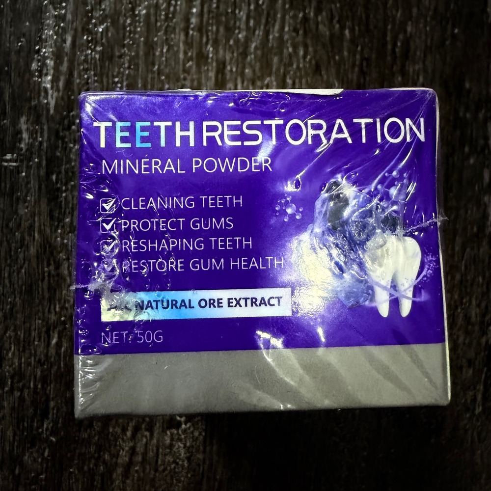 Teeth Restoration Mineral Powder Unisex 50g Purple Natural Ore Extract Enamel